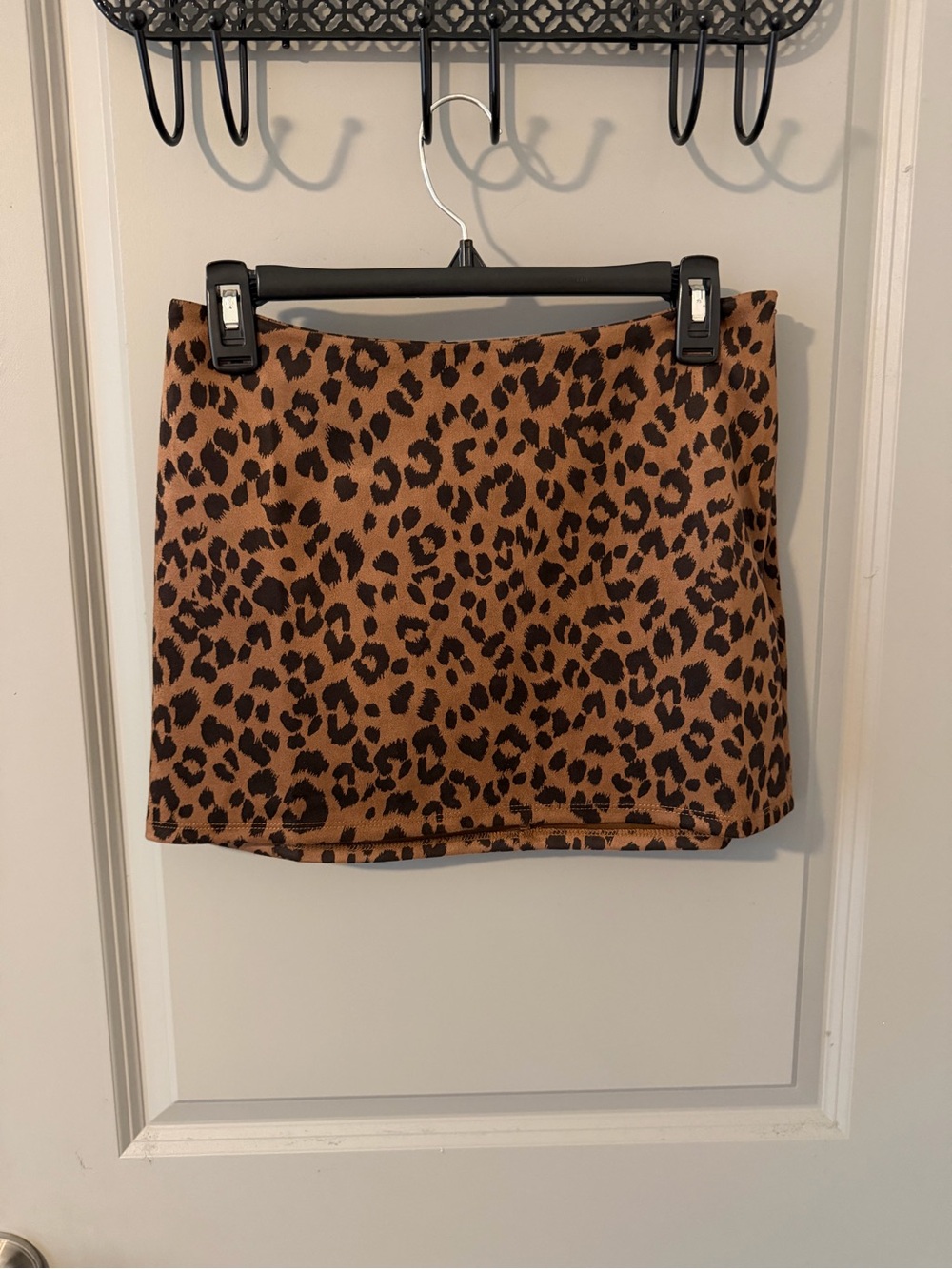 Sincerly Jules Leopard Print Mini Skirt in Brown and Black